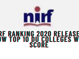 nirf ranking 2020 du college