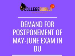 demand for postpone of may june exam in du