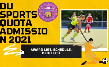 DU Sports Quota Admission 2021 | Award List, Schedule, Merit List DU Sports Quota Admission 2021