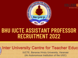 BHU IUCTE Recruitment 2022