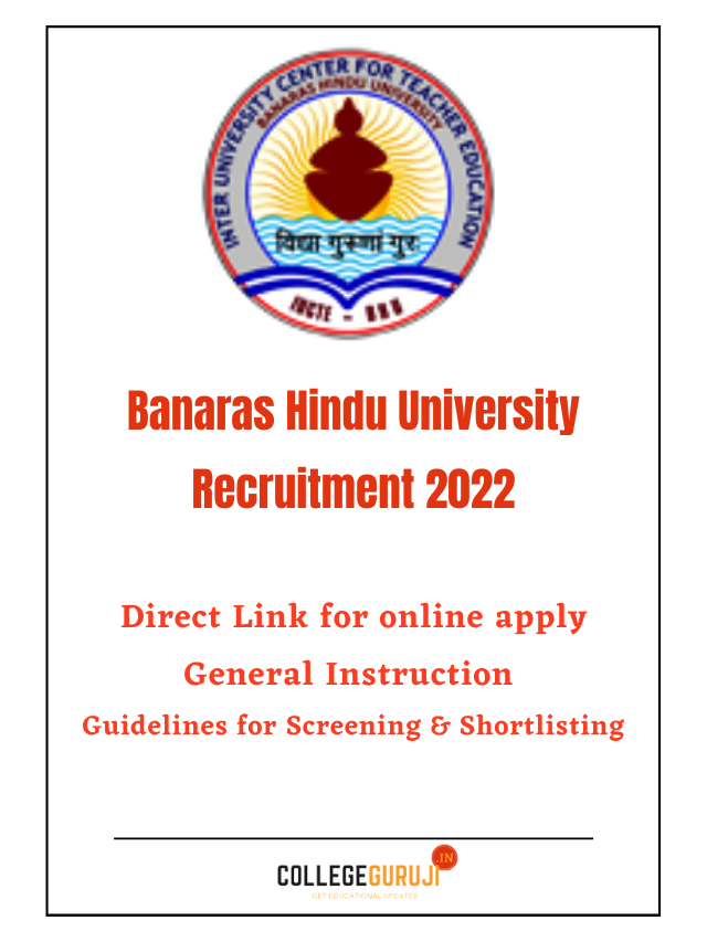 IUCTE Banaras Hindu University Recruitment Professor, Assistant Professor