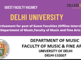 DU GUEST FACULTY FOR DEPATMENT OF MUSIC